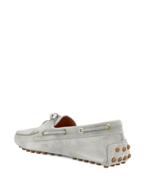 Tod's tie detail flat loafers - Grey