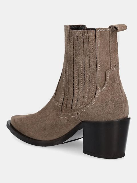 Answear.LAB sztyblety zamszowe kolor beżowy na słupku