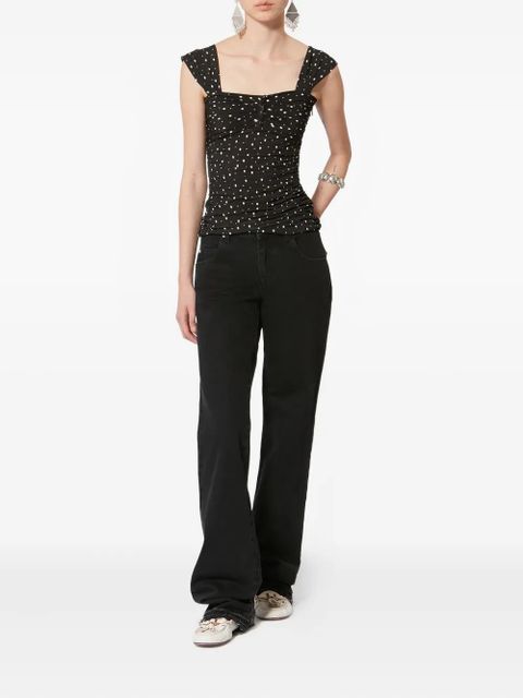 ISABEL MARANT polka-dot gathered Gemina top - Black - zdjęcie produktu nr 2