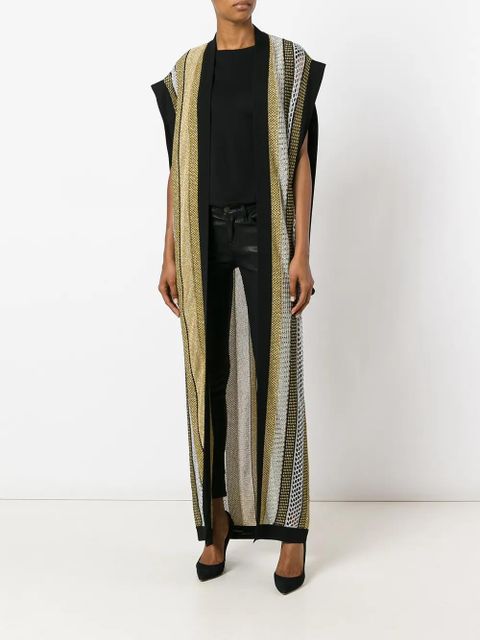 Balmain drop hole duster cradigan - Black