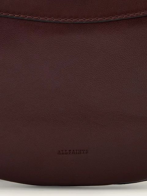 AllSaints torebka skórzana LUNA kolor czerwony W192XD