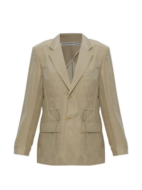 Alexander Wang drawstring pocket blazer - Neutrals - zdjęcie produktu nr 1