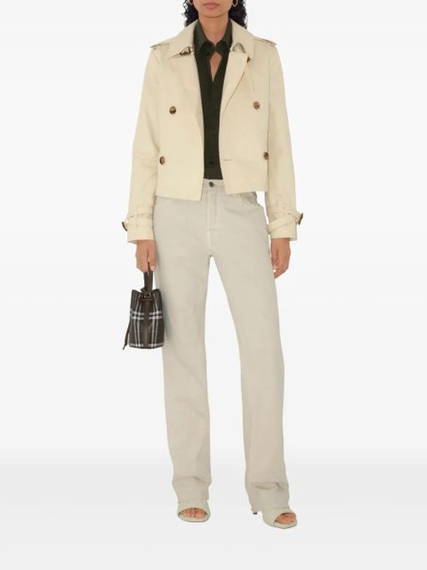 Burberry Check mini bucket bag - Brown