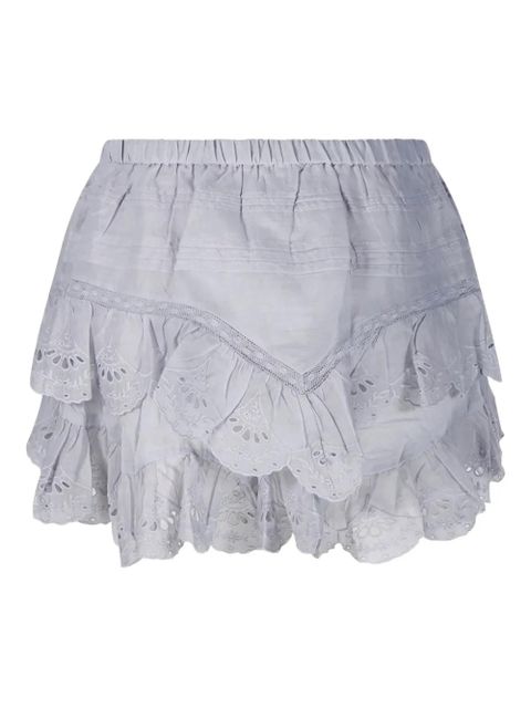 MARANT ÉTOILE ruffled eyelet shorts - Grey - zdjęcie produktu nr 1