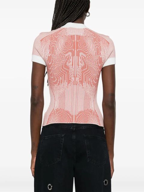 Jean Paul Gaultier The Morphing Pinstripes T-shirt - Green