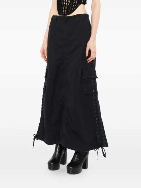 Balenciaga cargo drawstring skirt - Black