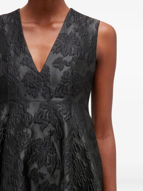 GANNI floral bow midi dress - Black