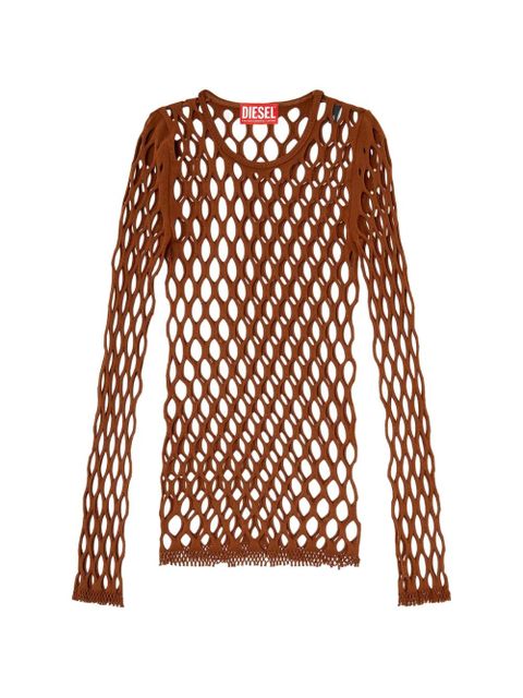 Diesel M-Zanda open-knit top - Brown - zdjęcie produktu nr 1