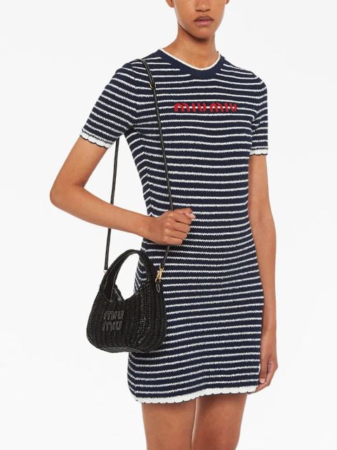 Miu Miu mini Wander wicker shoulder bag - Black