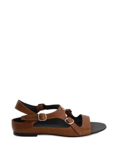 Coperni logo-plaque buckled sandals - Brown - zdjęcie produktu nr 1