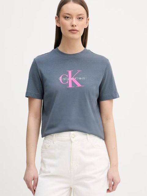 Calvin Klein Jeans t-shirt damski bawełniany - zdjęcie produktu nr 1