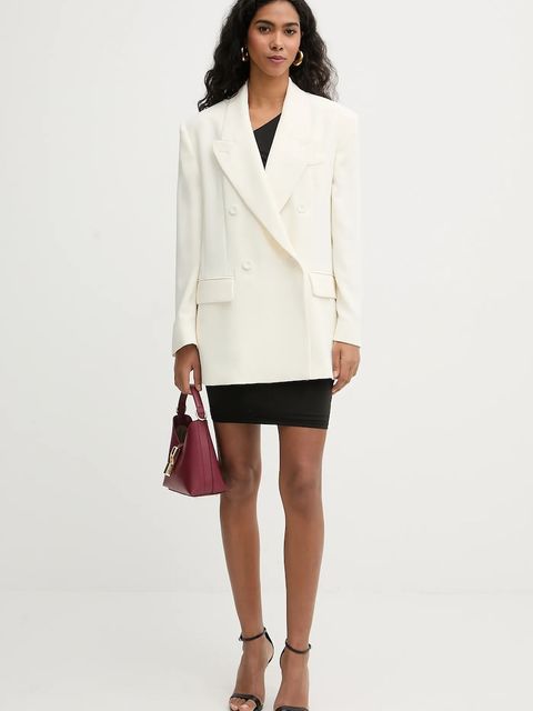 Marella marynarka MLTFERVORE kolor beżowy dwurzędowa gładka 2613041093200 - zdjęcie produktu nr 2