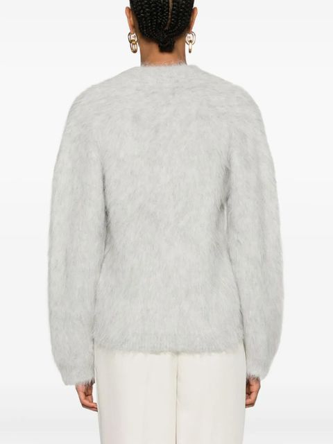 TOTEME brushed V-neck jumper - Grey