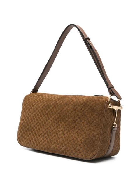 Gucci logo-pattern shoulder bag - Brown