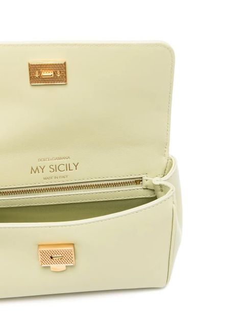 Dolce & Gabbana top handle charm clutch bag - Green