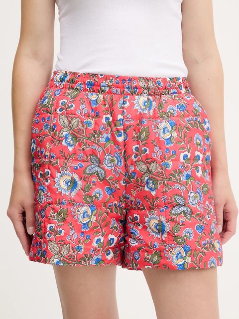 adidas Originals szorty Liberty damskie kolor różowy wzorzyste high waist JW5196 - zdjęcie produktu nr 1