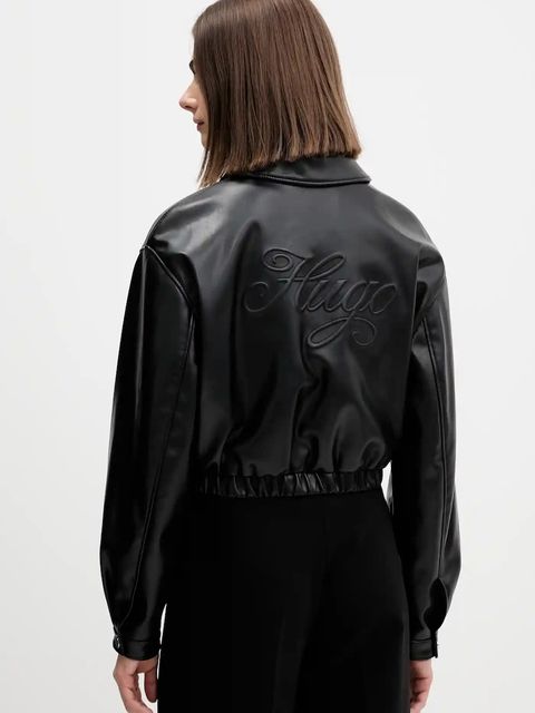 Hugo Blue kurtka kolor czarny przejściowa oversize 50553053 - zdjęcie produktu nr 2