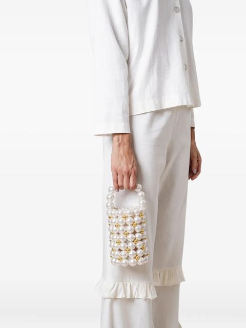 Vanina Le Comino pearl beaded bag - White - zdjęcie produktu nr 2