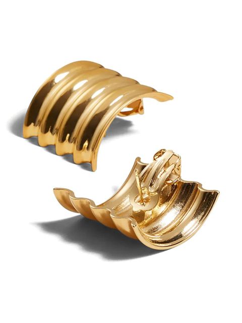 KHAITE Small Julius Panel earrings - Gold