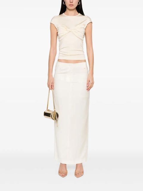 Aya Muse twill maxi skirt - White - zdjęcie produktu nr 2