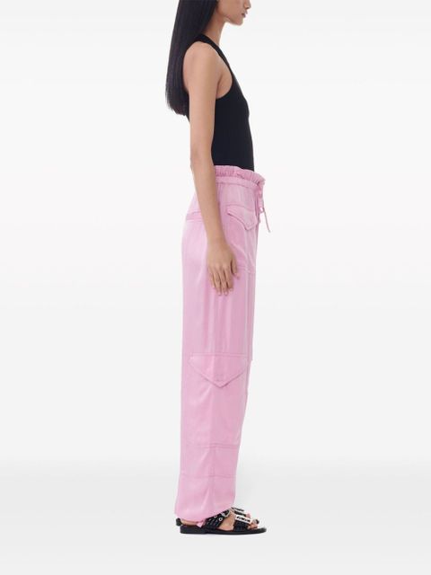 GANNI drawstring cargo trousers - Pink