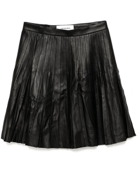 Yves Salomon pleated mini skirt - Black - zdjęcie produktu nr 1