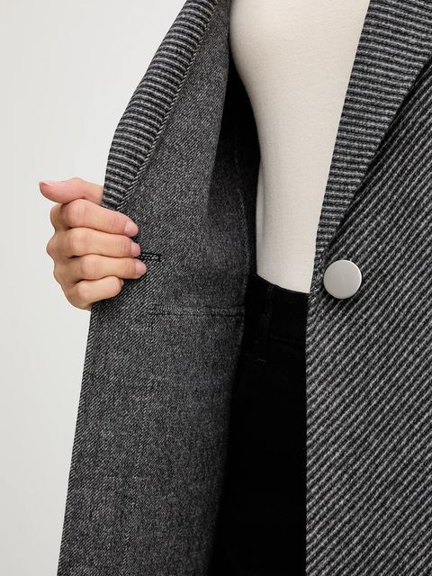 Armani Exchange płaszcz z dodatkiem wełny kolor szary XW000692 AF16201