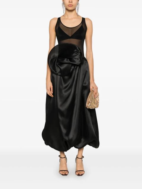 Magda Butrym mesh scalloped bodysuit - Black