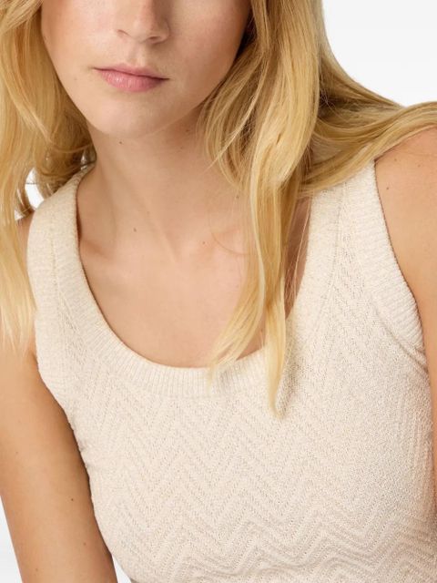 Missoni herringbone-pattern sleeveless top - Neutrals