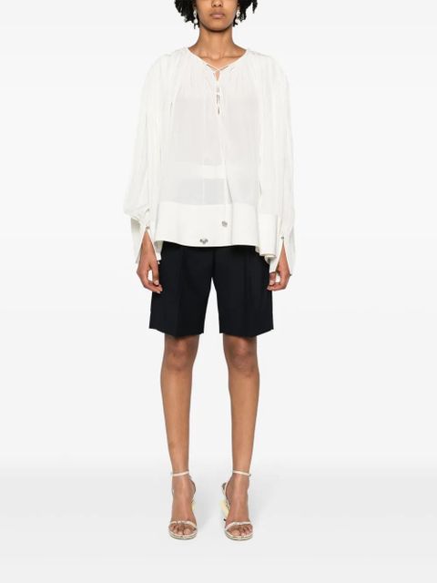 Lanvin gathered drop-shoulder kaftan - Neutrals