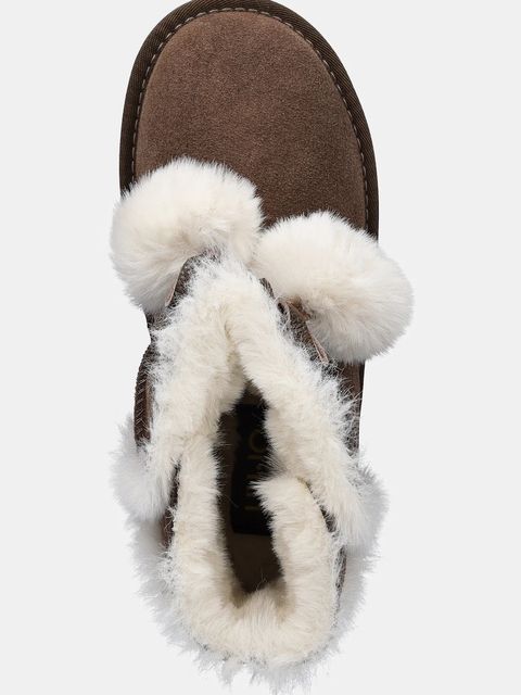 Liu Jo śniegowce zamszowe JIL 05 kolor brązowy SF5101PX002S3830 - zdjęcie produktu nr 2