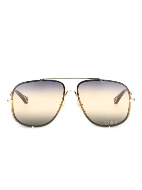 Chloé Eyewear pilot-frame sunglasses - Gold - zdjęcie produktu nr 1