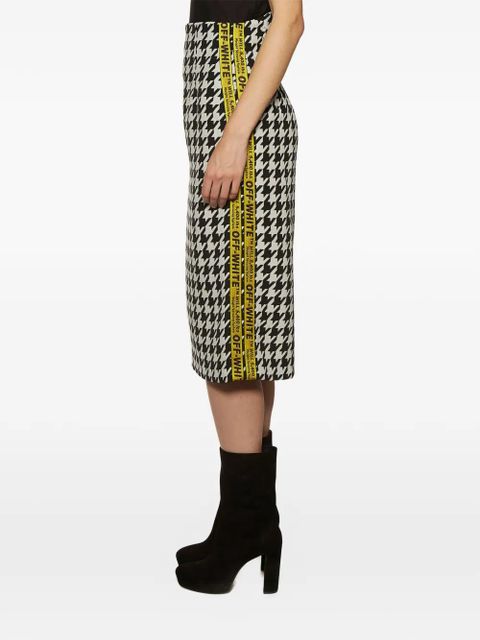 Off-White houndstooth midi skirt - Black - zdjęcie produktu nr 2