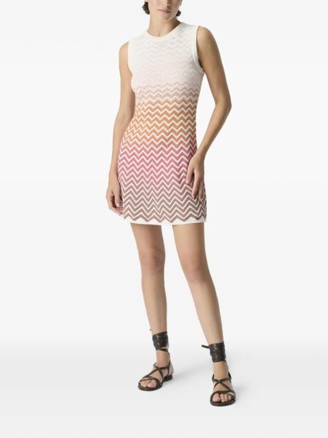 Missoni chevron-pattern sleeveless mini dress - White - zdjęcie produktu nr 2