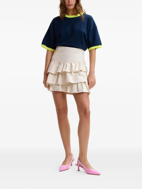 Essentiel Antwerp contrast-trim T-shirt - Blue