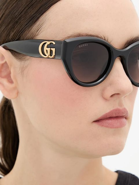 Gucci okulary przeciwsłoneczne damskie kolor czarny GG1976SK