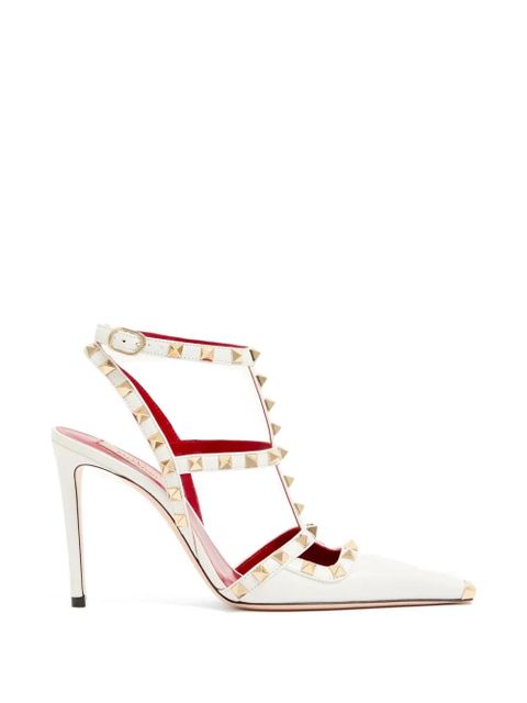 Valentino Garavani Rockstud kidskin pumps 100mm - White - zdjęcie produktu nr 1