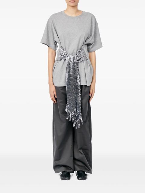 MM6 Maison Margiela roundneck label T-shirt - Grey - zdjęcie produktu nr 2