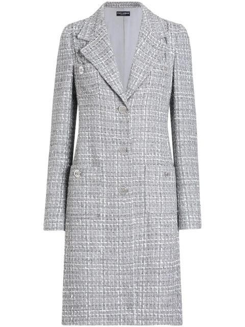 Dolce & Gabbana tweed coat - Grey - zdjęcie produktu nr 1