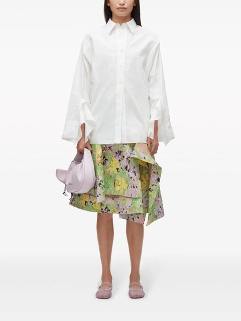 3.1 Phillip Lim draped-cuff poplin shirt - White