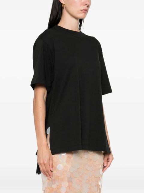 Sportmax fringe-detail T-shirt - Black
