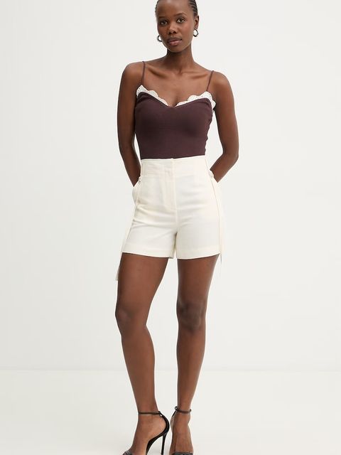 Patrizia Pepe szorty damskie z dodatkiem lnu - zdjęcie produktu nr 1