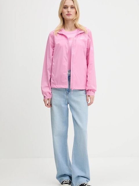 Tommy Jeans kurtka kolor różowy przejściowa DW0DW21188