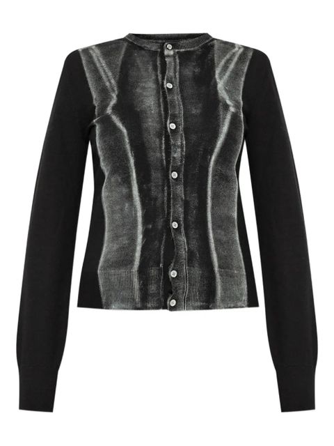MM6 Maison Margiela virgin wool cardigan - Black - zdjęcie produktu nr 1