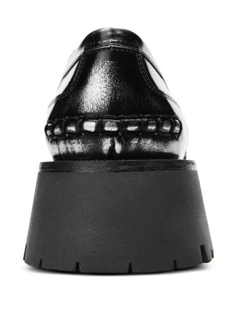 Alexander Wang lug-sole logo-plaque loafers - Black - zdjęcie produktu nr 2