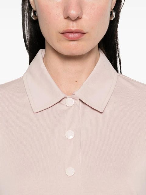 Moncler logo-patch polo top - Pink