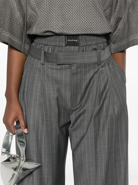 Alexander Wang boxer-detail pleated trousers - Grey