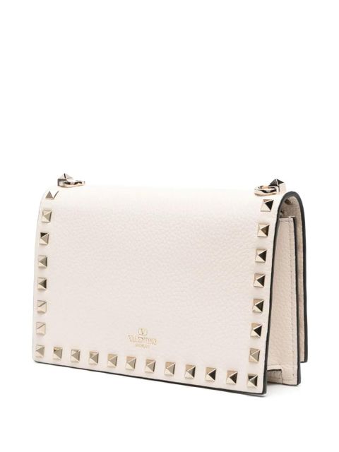 Valentino Garavani Rockstud leather crossbody bag - Neutrals