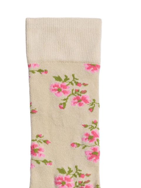 Simone Rocha floral-pattern long socks - Neutrals - zdjęcie produktu nr 2