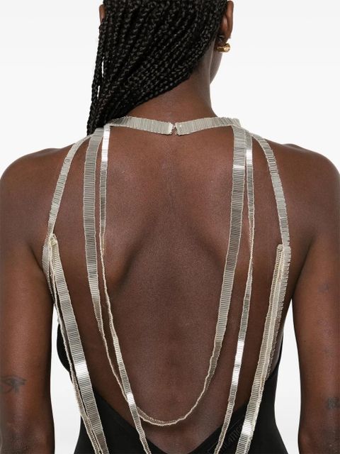 The Attico halter-neck mini dress - Black